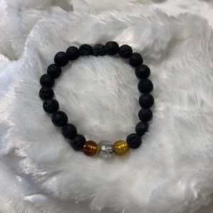 ▪️3/$10▪️Black Lava Stone Stretchy Bracelet